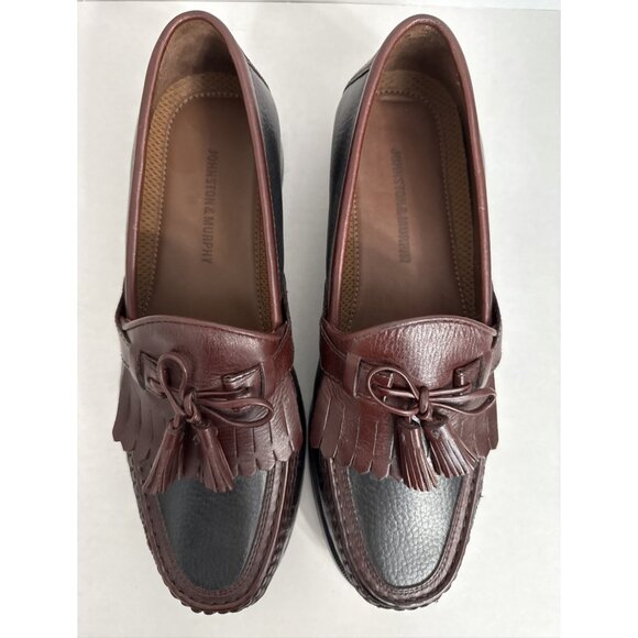 Johnson & Murphy Shoes Loafers Men\'s Size 9 M Leather Tassel Black Brown Comfort main image 6